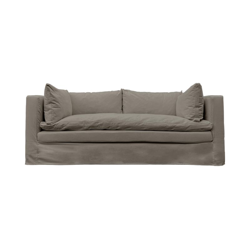 SOFAS HOME - SOFA PUELO LINO GRIS PIEDRA 3C