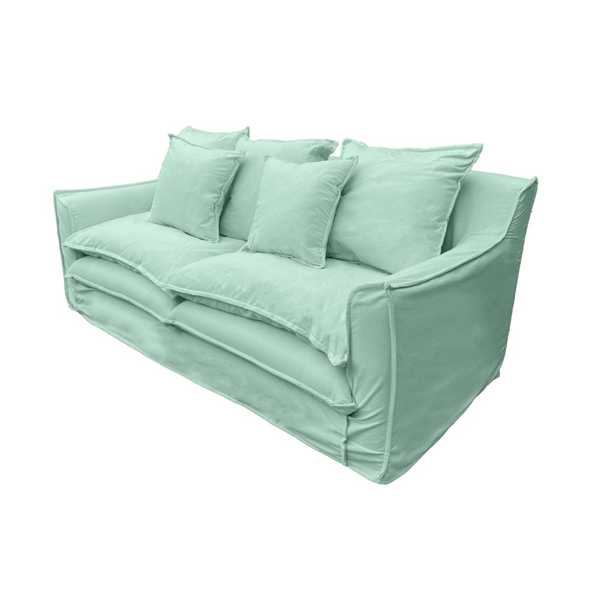 SOFAS HOME - SOFA PUANGUE CHENILLE AGUA 3C