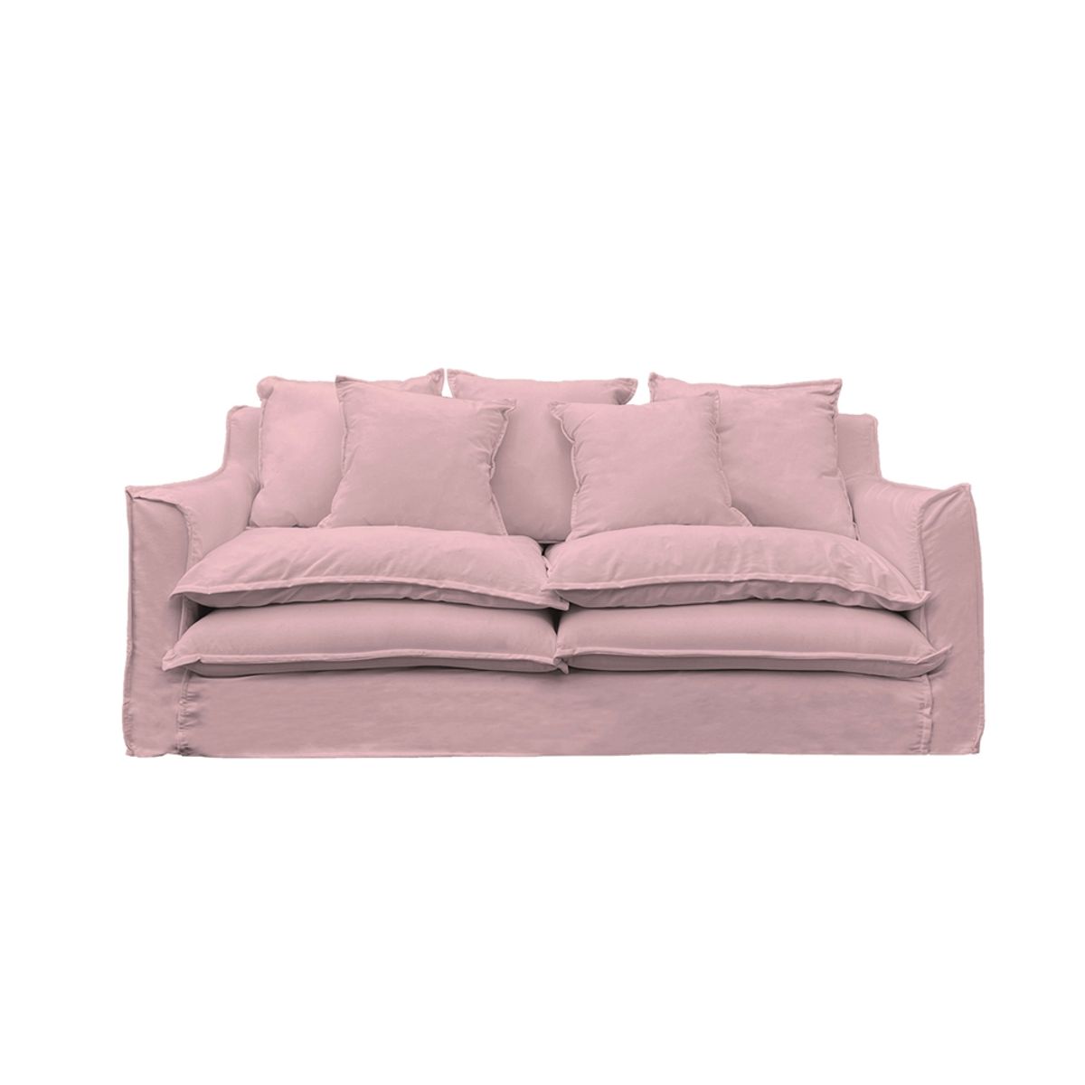 SOFAS HOME - SOFA PUANGUE CHENILLE PALO ROSA 3C