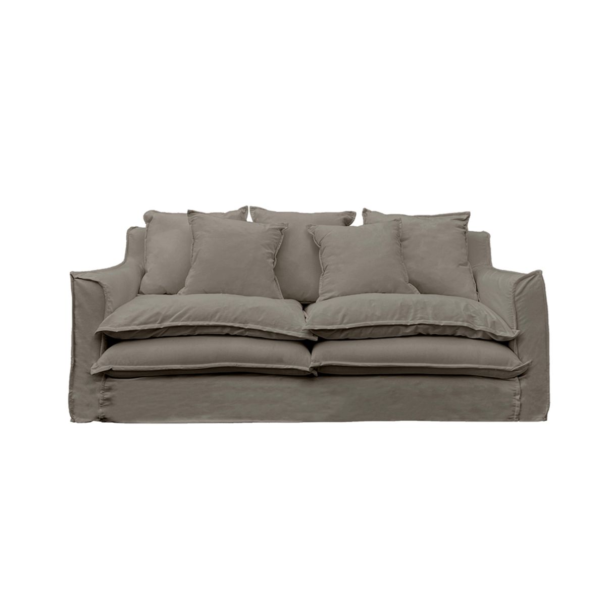 SOFAS HOME - SOFA PUANGUE LINO GRIS PIEDRA 3C