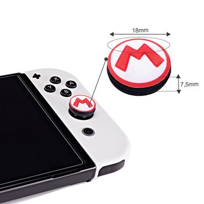 Imagen 2 del producto X4 Protectores Mario Joycon Thumb Grips Silicon Nintendo Switch…