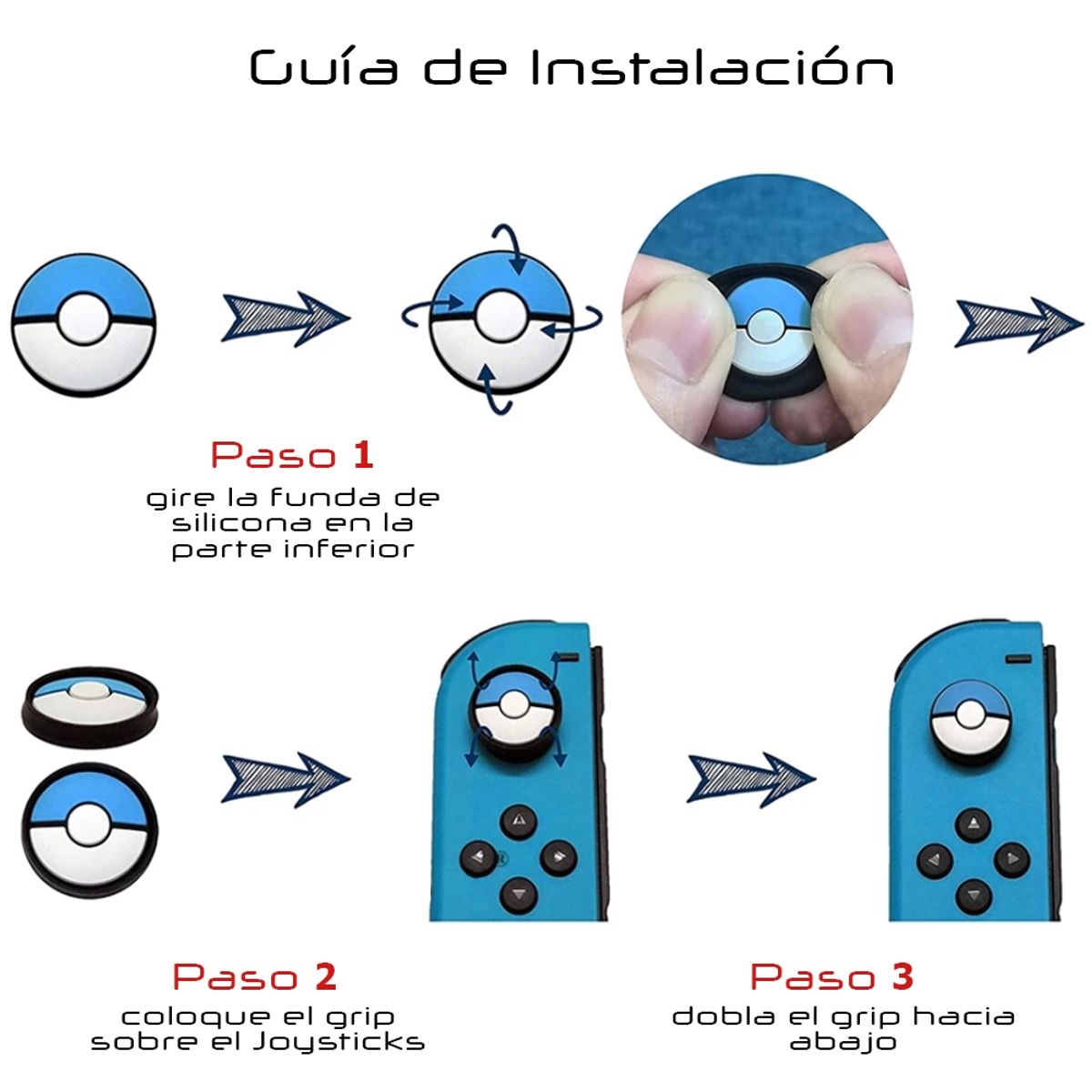 GENERICO - X4 Protectores Zelda Joycon Thumb Grips Silicon Nintendo Switch…