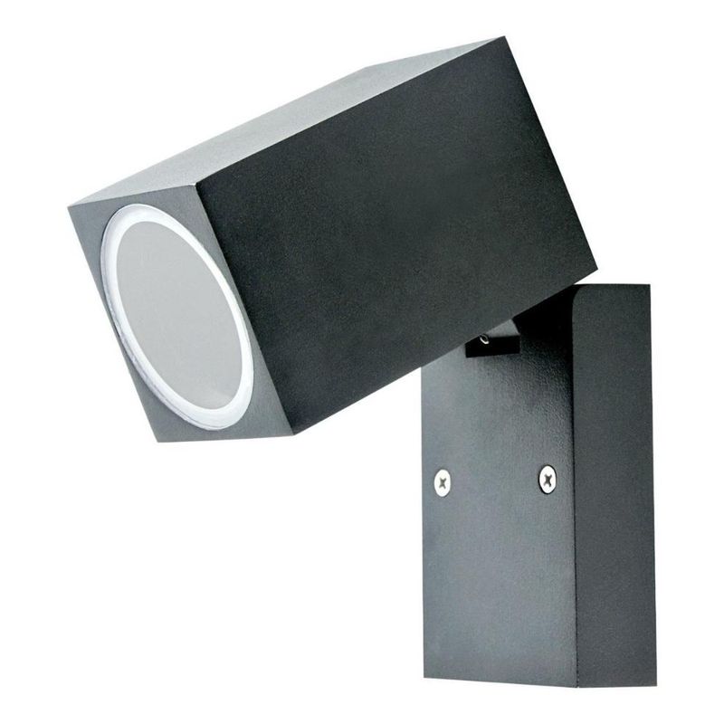 BP - Aplique Cubox Aluminio Negro Ip44 Gu10 BP
