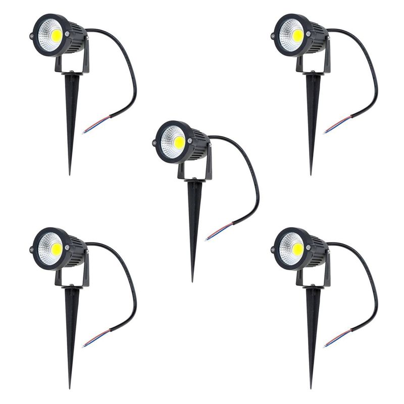 HB LEDS - Pack 5 Foco LED Estaca Jardín 6W RGB
