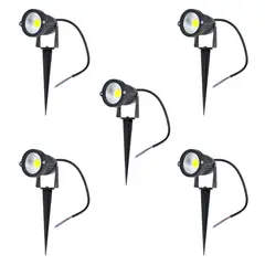 HB LEDS - Pack 5 Foco LED Estaca Jardín 6W RGB