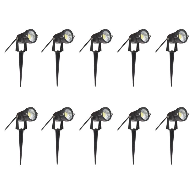 HB LEDS - Pack 10 Foco LED Estaca Jardín 6W RGB