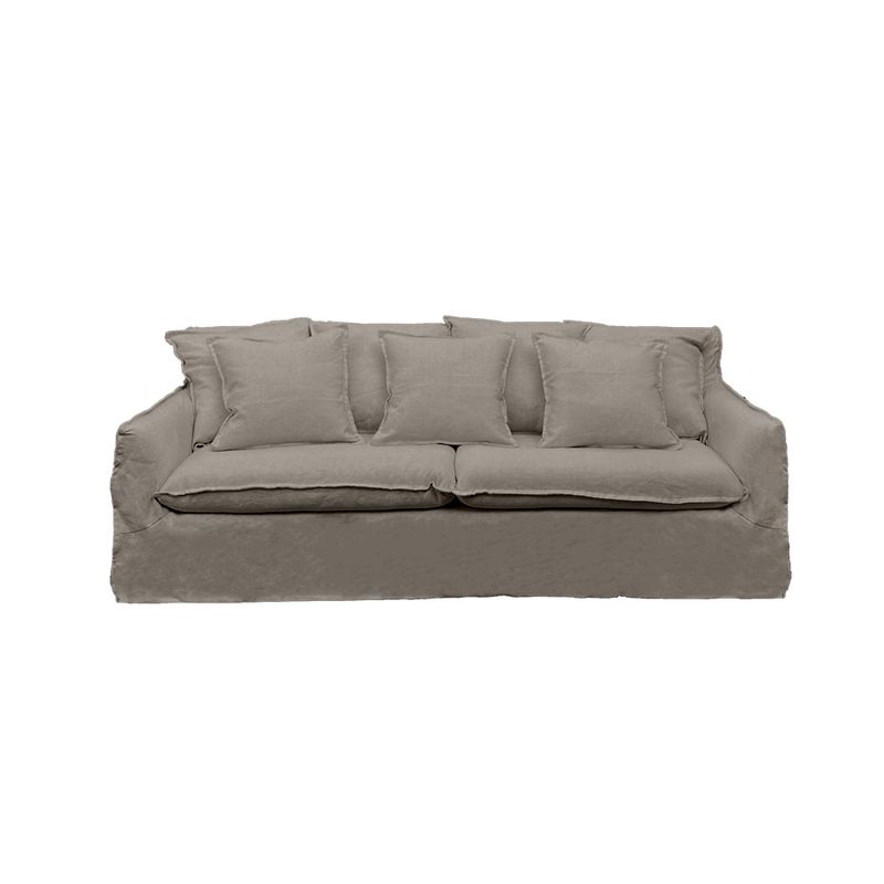 SOFAS HOME - SOFA PALENA LINO GRIS PIEDRA 3C