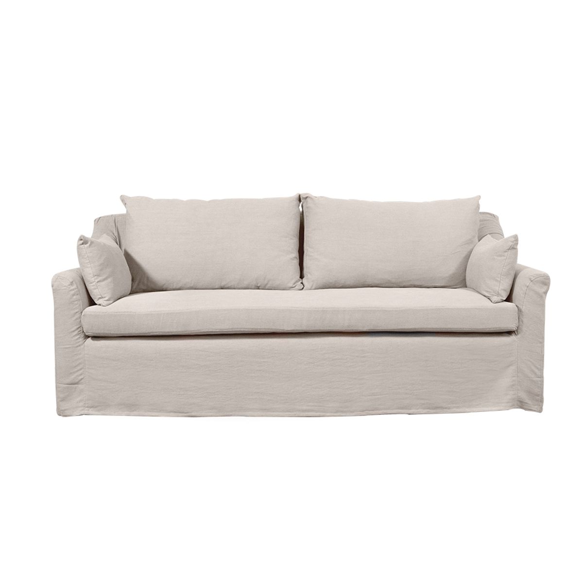 SOFAS HOME - SOFA LIRCAY CHENILLE HUESO 3C