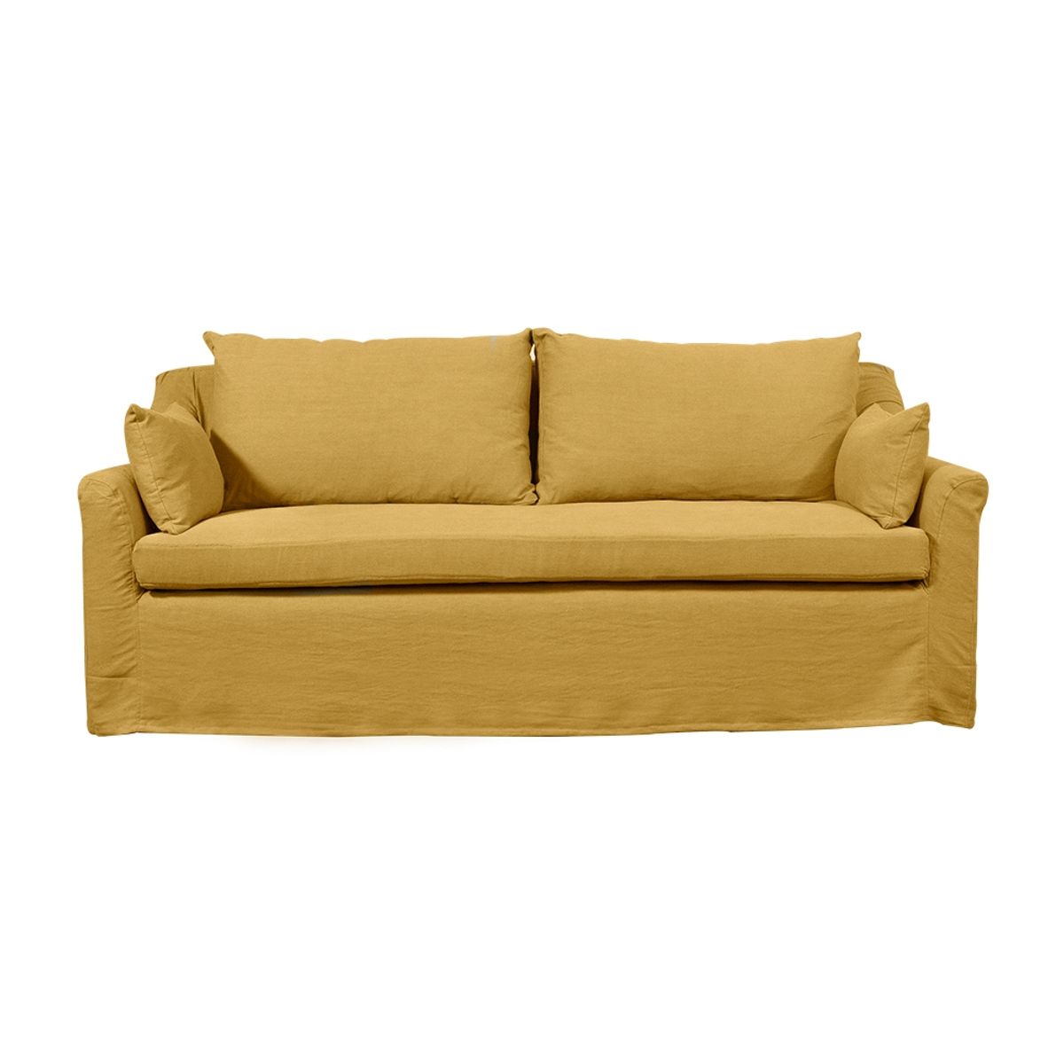 SOFAS HOME - SOFA LIRCAY LINO AZAFRAN 3C