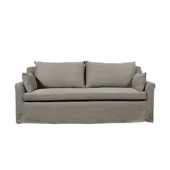 SOFAS HOME - SOFA LIRCAY LINO GRIS PIEDRA 3C