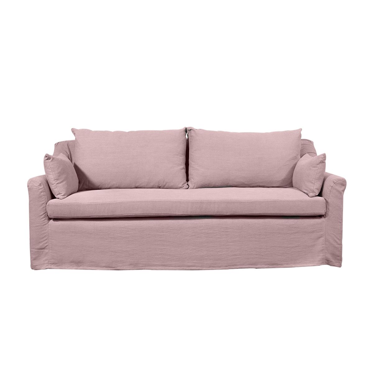 SOFAS HOME - SOFA LIRCAY LINO PALO ROSA 3C