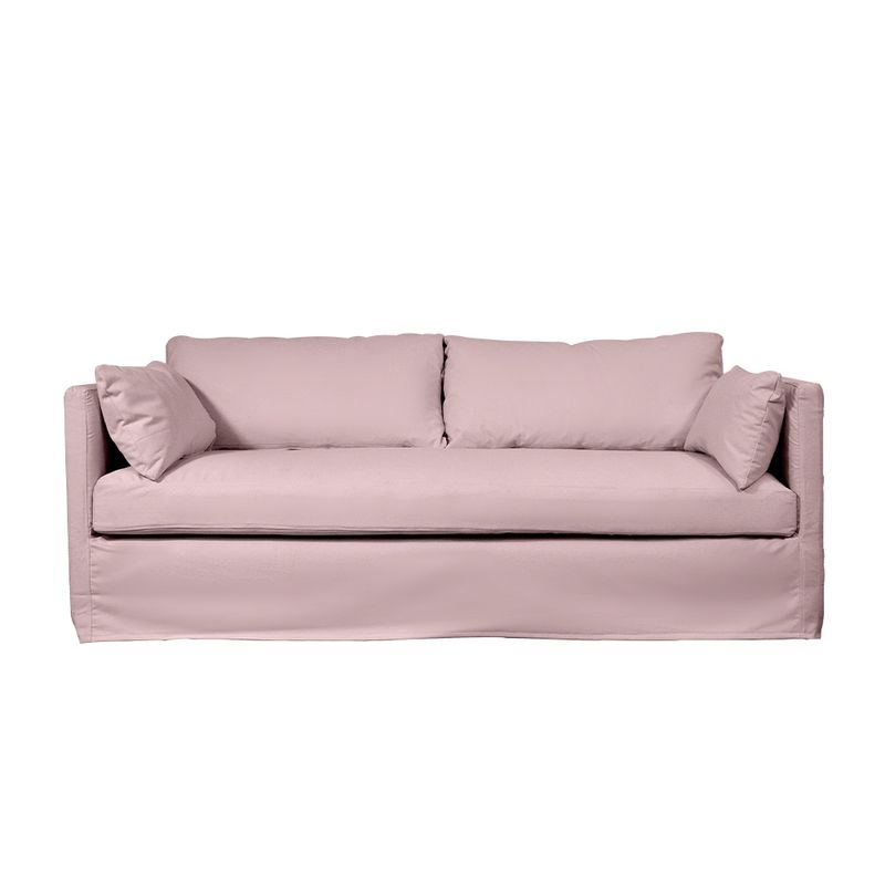 SOFAS HOME - SOFA QUEPE CHENILLE PALO ROSA 3C