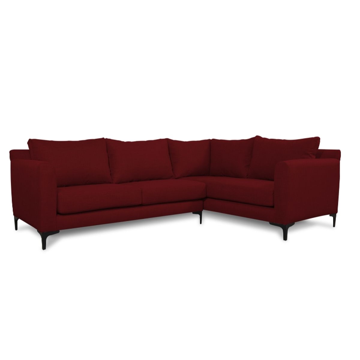 SOFAS HOME - SECCIONAL ALANNA FELPA ROJO