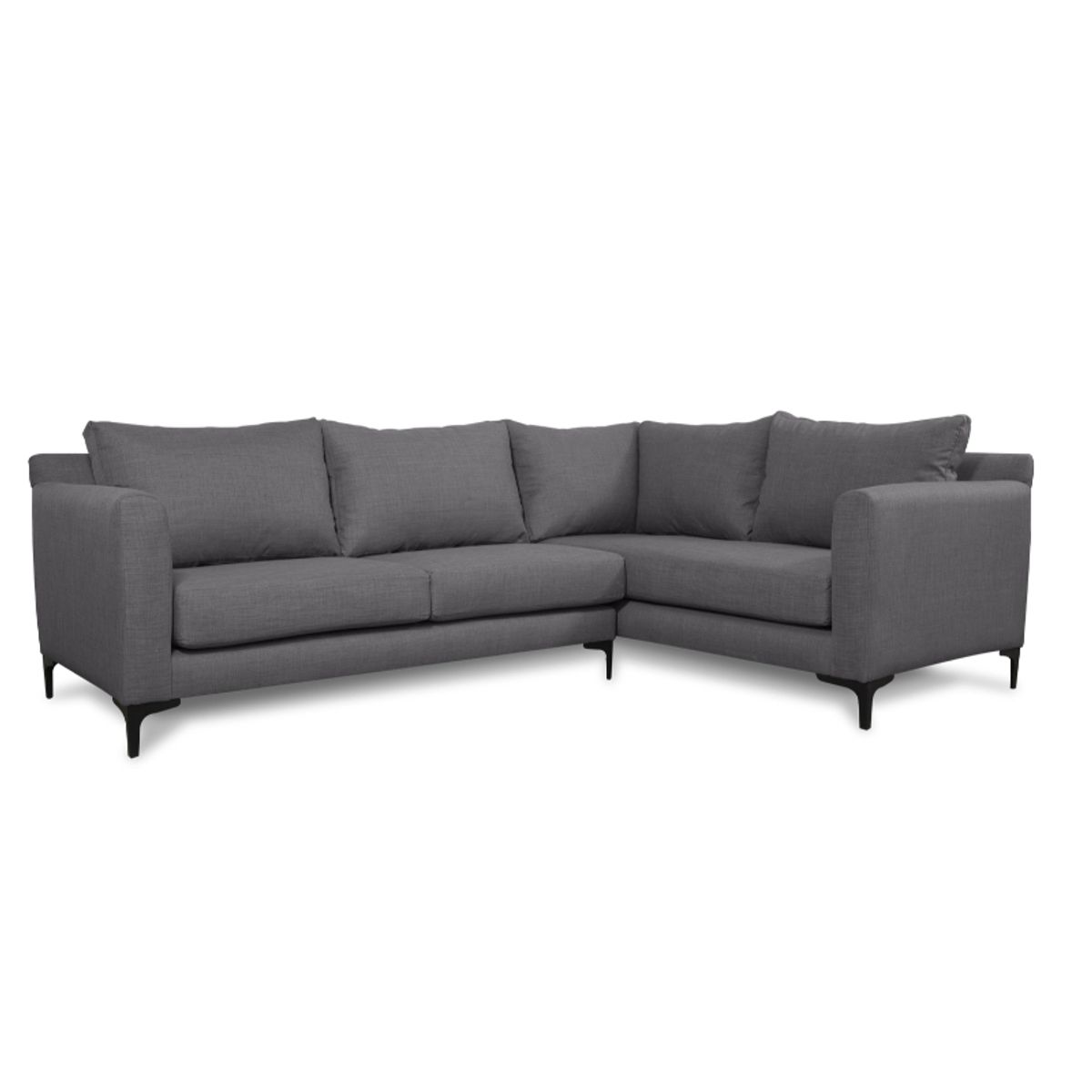 SOFAS HOME - SECCIONAL ALANNA FELPA GRIS