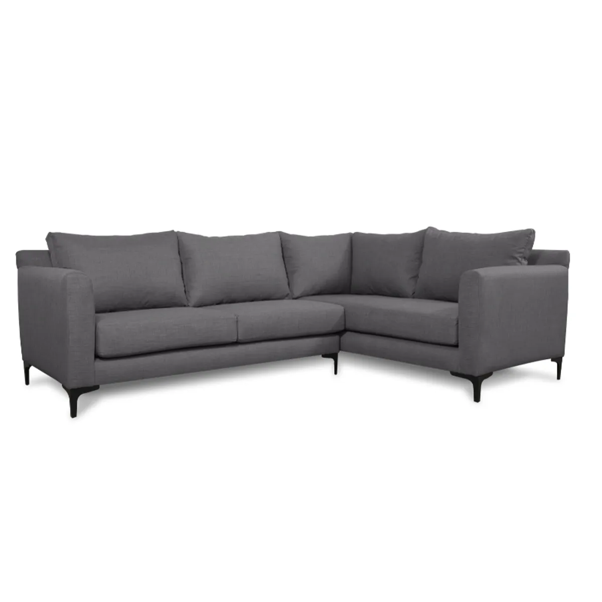 SOFAS HOME - SECCIONAL ALANNA FELPA GRIS