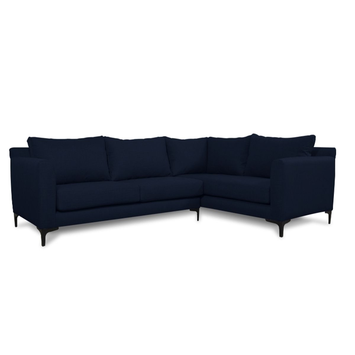 SOFAS HOME - SECCIONAL ALANNA FELPA AZUL