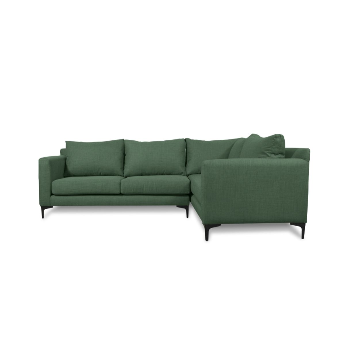 SOFAS HOME - SECCIONAL ALANNA CHENILLE TIPO LINO VERDE