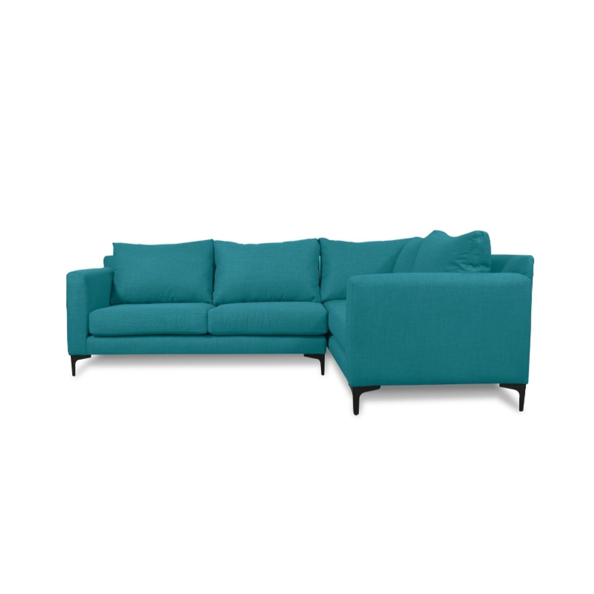 SOFAS HOME - SECCIONAL ALANNA CHENILLE TIPO LINO TURQUESA