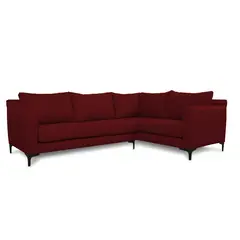 SOFAS HOME - SECCIONAL ALANNA CHENILLE TIPO LINO ROJO