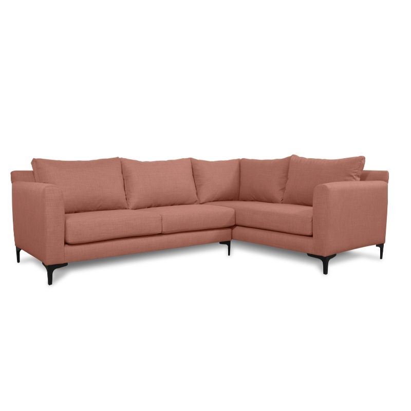 SOFAS HOME - SECCIONAL ALANNA CHENILLE TIPO LINO PALO ROSA