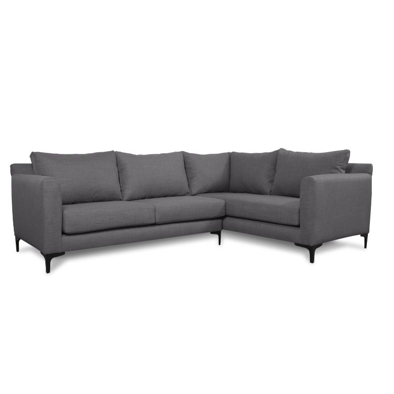 SOFAS HOME - SECCIONAL ALANNA CHENILLE TIPO LINO GRIS