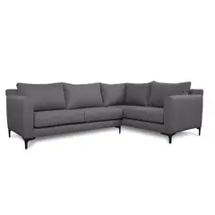 SOFAS HOME - SECCIONAL ALANNA CHENILLE TIPO LINO GRIS