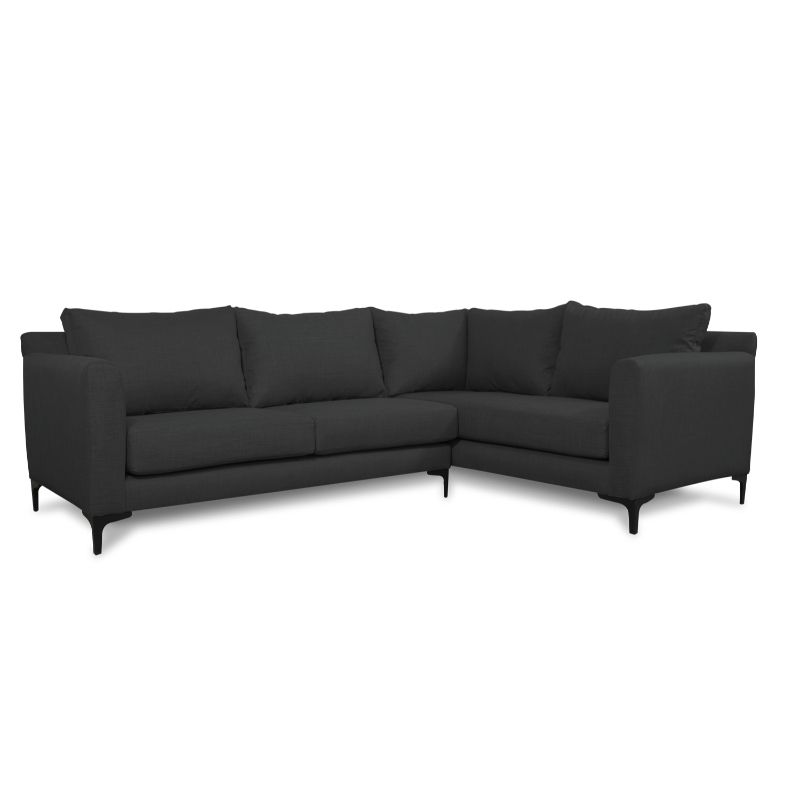 SOFAS HOME - SECCIONAL ALANNA CHENILLE TIPO LINO GRAFITO