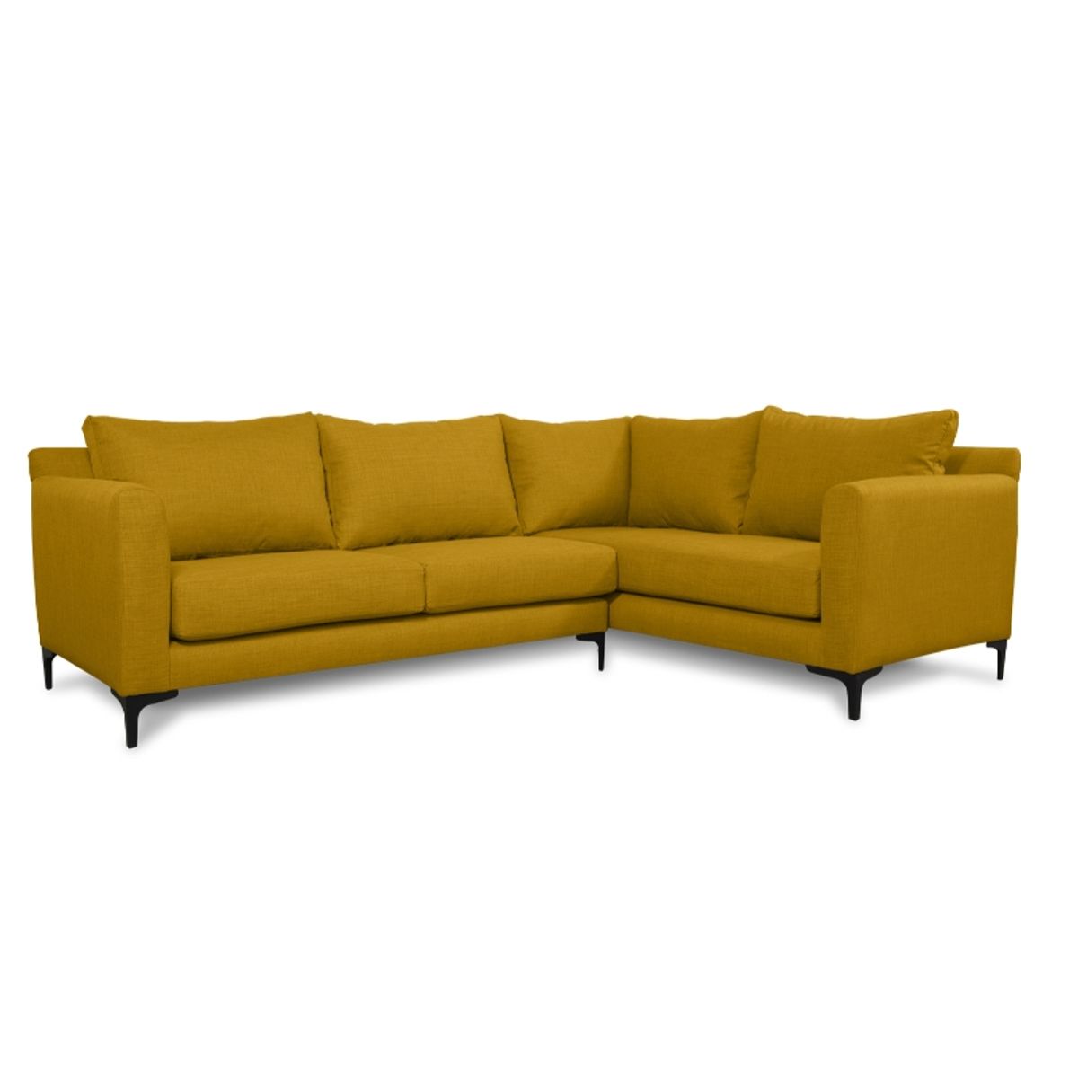 SOFAS HOME - SECCIONAL ALANNA CHENILLE TIPO LINO AMBARINO