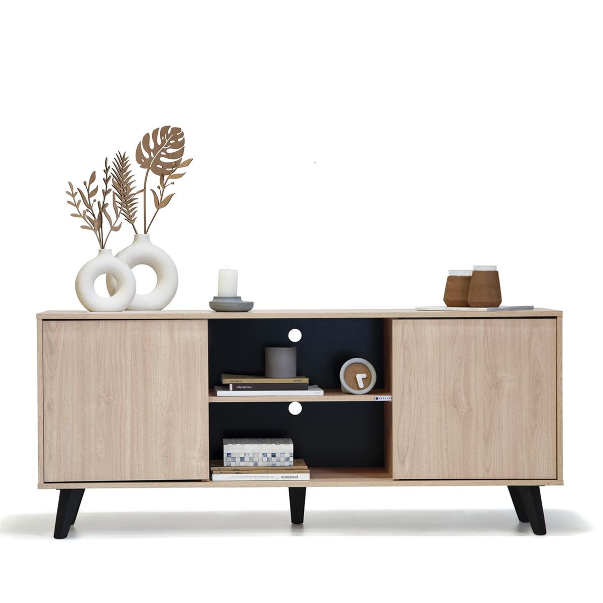 MEDULAR - Rack tv 55 alto atacama cafe claro Medular