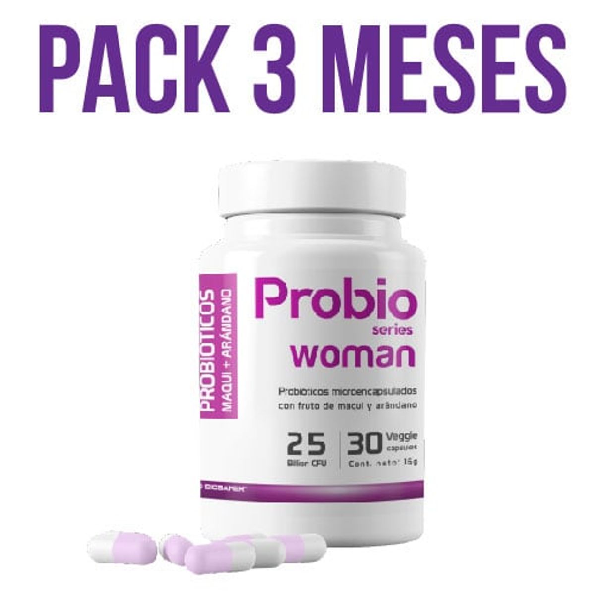 BIOSAMER - Probiótico 25 Billones Woman + Maqui & Arándanos 90 Cápsulas (3 meses)