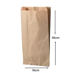 GENERICO - Bolsa Saco De Papel Kraft De 3kg 100 Unidades…