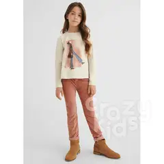 MAYORAL - Pantalón de Vestir de Niña Pana Nude