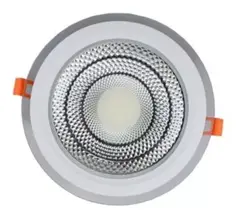 OEM - Foco Panel Vidrio Redondo Embutido Luz Led Cálida 18w