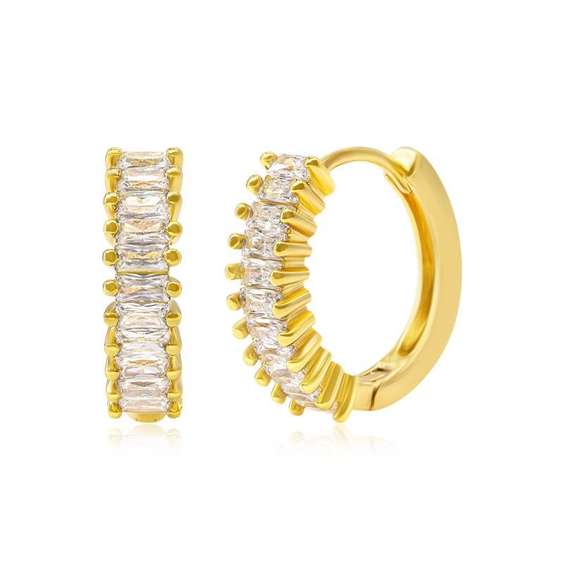 GENERICO - Aros Argollas Hipoalergénico Dorado circones blancos