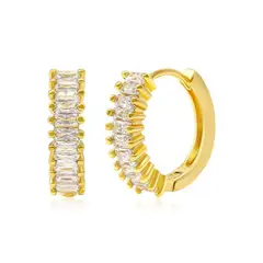 GENERICO - Aros Argollas Hipoalergénico Dorado circones blancos