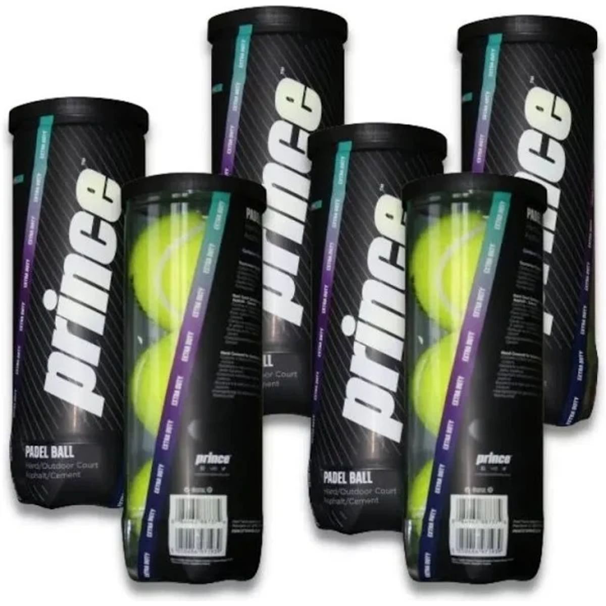 GENERICO - 6 Tarros de Pelotas De Padel Prince Calidad Torneo