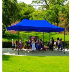 JARDIMEX - ToToldo Plegable 6X3 Carpa Impermeable Protección UV Azul