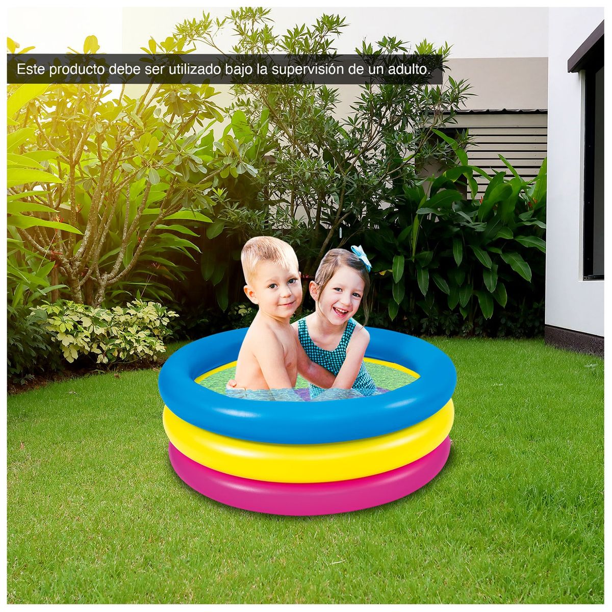 SUNCLUB - Piscina Infantil Redonda 66 L 25x76 Cm
