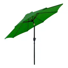 JARDIMEX - Quitasol 27m Redondo Plegable Ajustable Sombrilla Verde