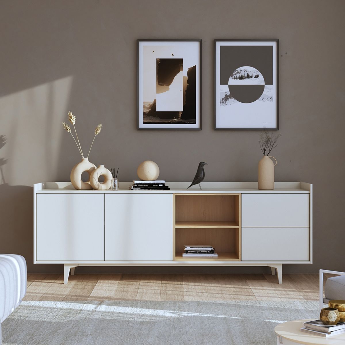 MEDULAR - Rack tv 85 studio blanco Medular