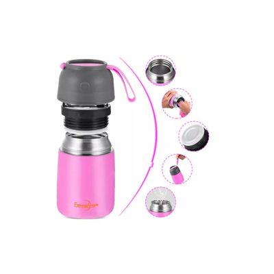 Imagen 2 del producto Termo De Comida Acero Inoxidable De 650ml Cuchara Rosado