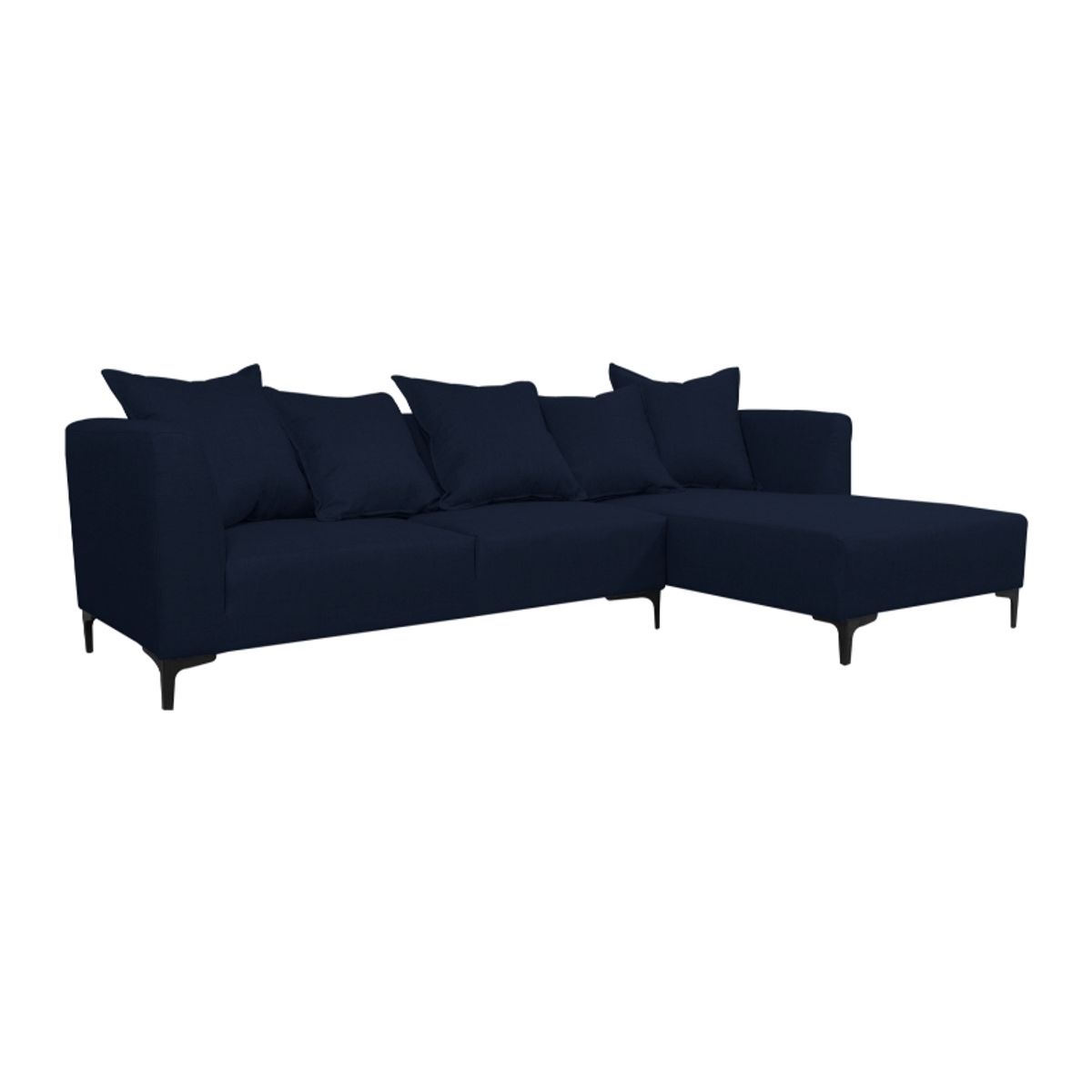 SOFAS HOME - SECCIONAL CORDELIA CHENILLE TIPO LINO AZUL