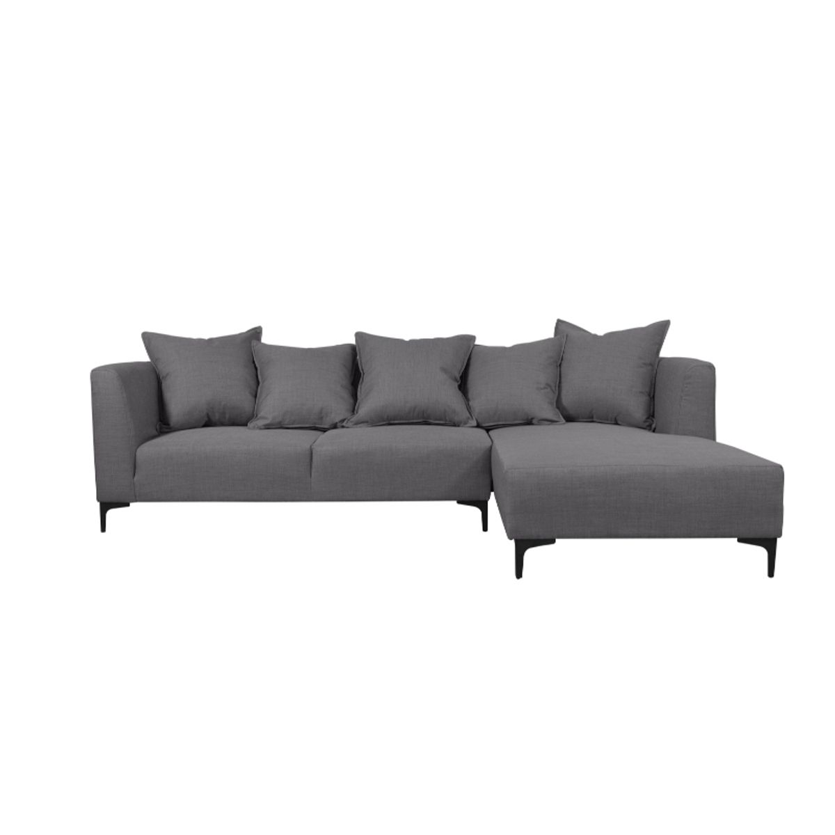 SOFAS HOME - SECCIONAL CORDELIA FELPA GRIS