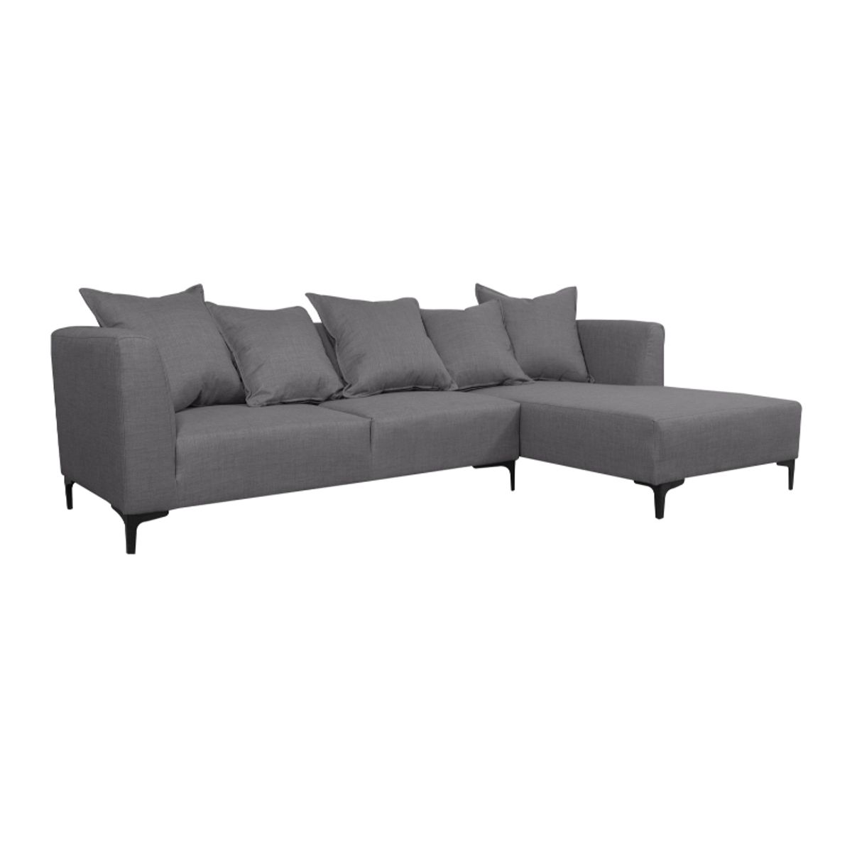 SOFAS HOME - SECCIONAL CORDELIA FELPA GRIS