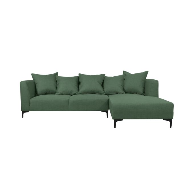 SOFAS HOME - SECCIONAL CORDELIA FELPA VERDE