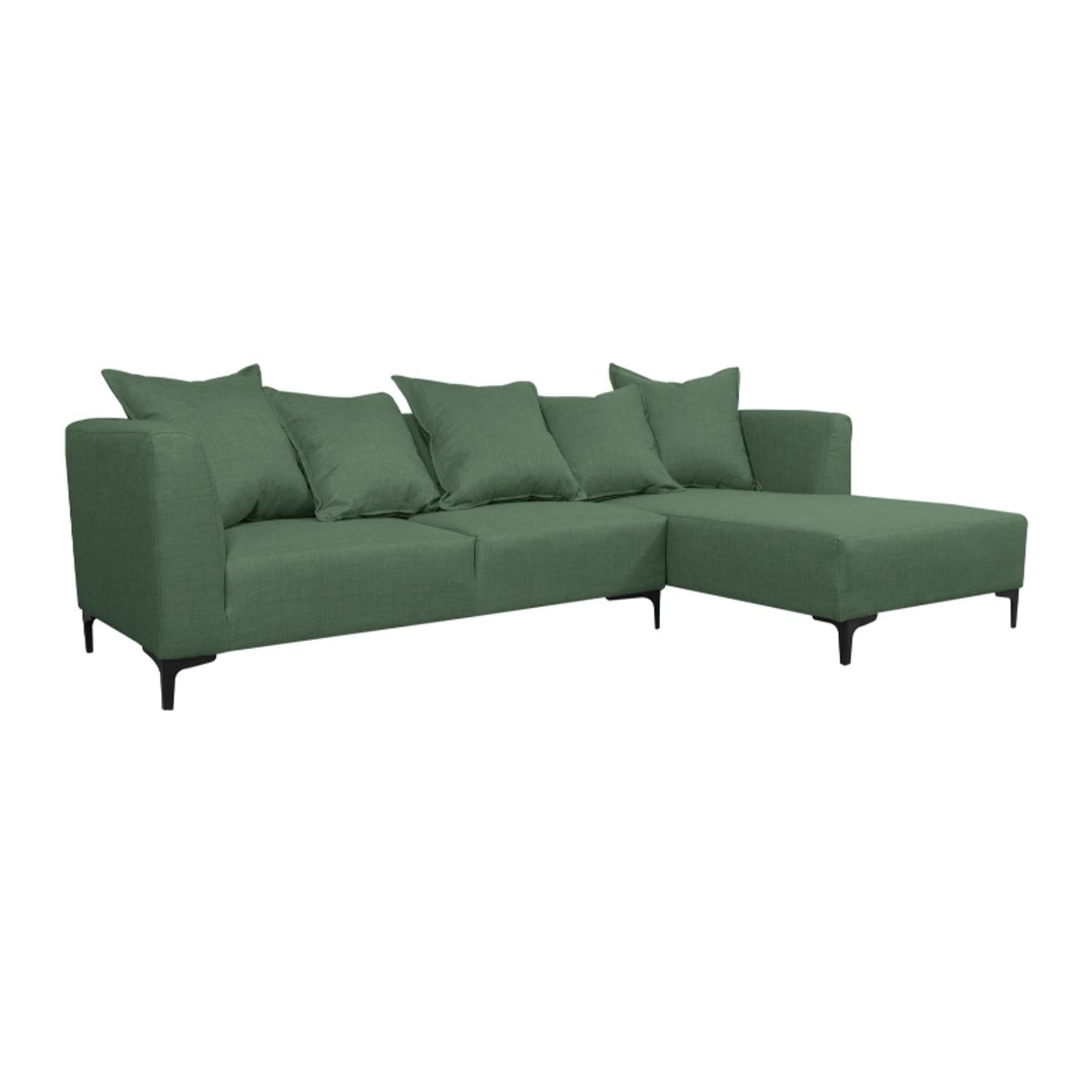 SOFAS HOME - SECCIONAL CORDELIA FELPA VERDE