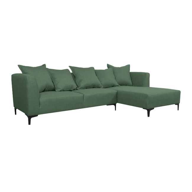 SOFAS HOME - SECCIONAL CORDELIA FELPA VERDE