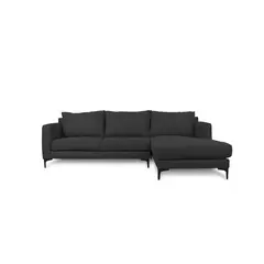 SOFAS HOME - SECCIONAL KAILE CHENILLE TIPO LINO GRAFITO