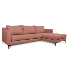 SOFAS HOME - SECCIONAL KAILE CHENILLE TIPO LINO PALO ROSA