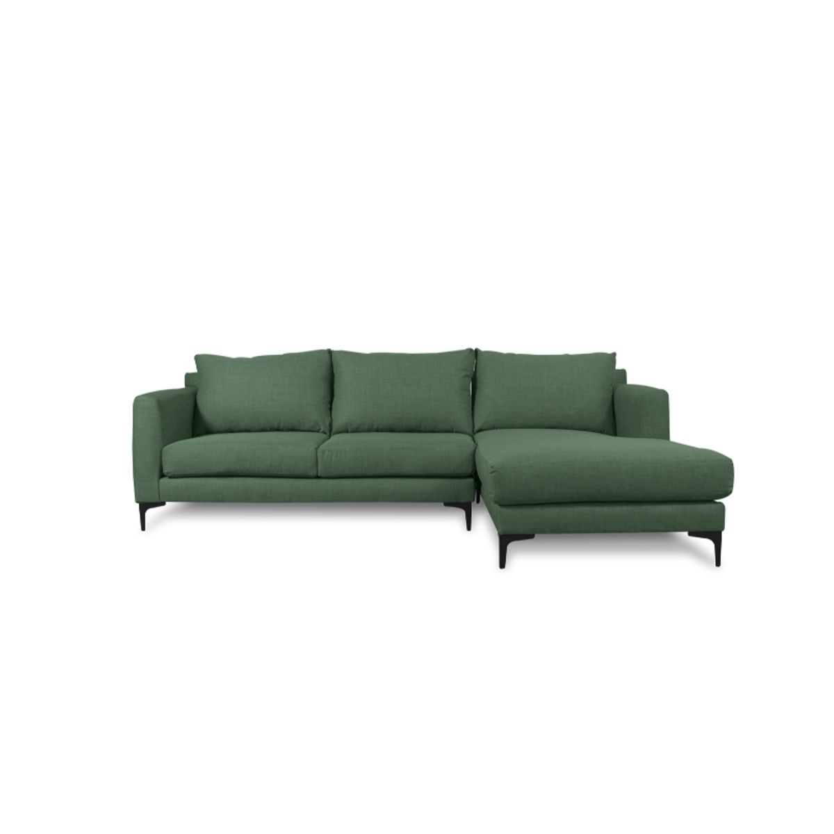 SOFAS HOME - SECCIONAL KAILE CHENILLE TIPO LINO VERDE